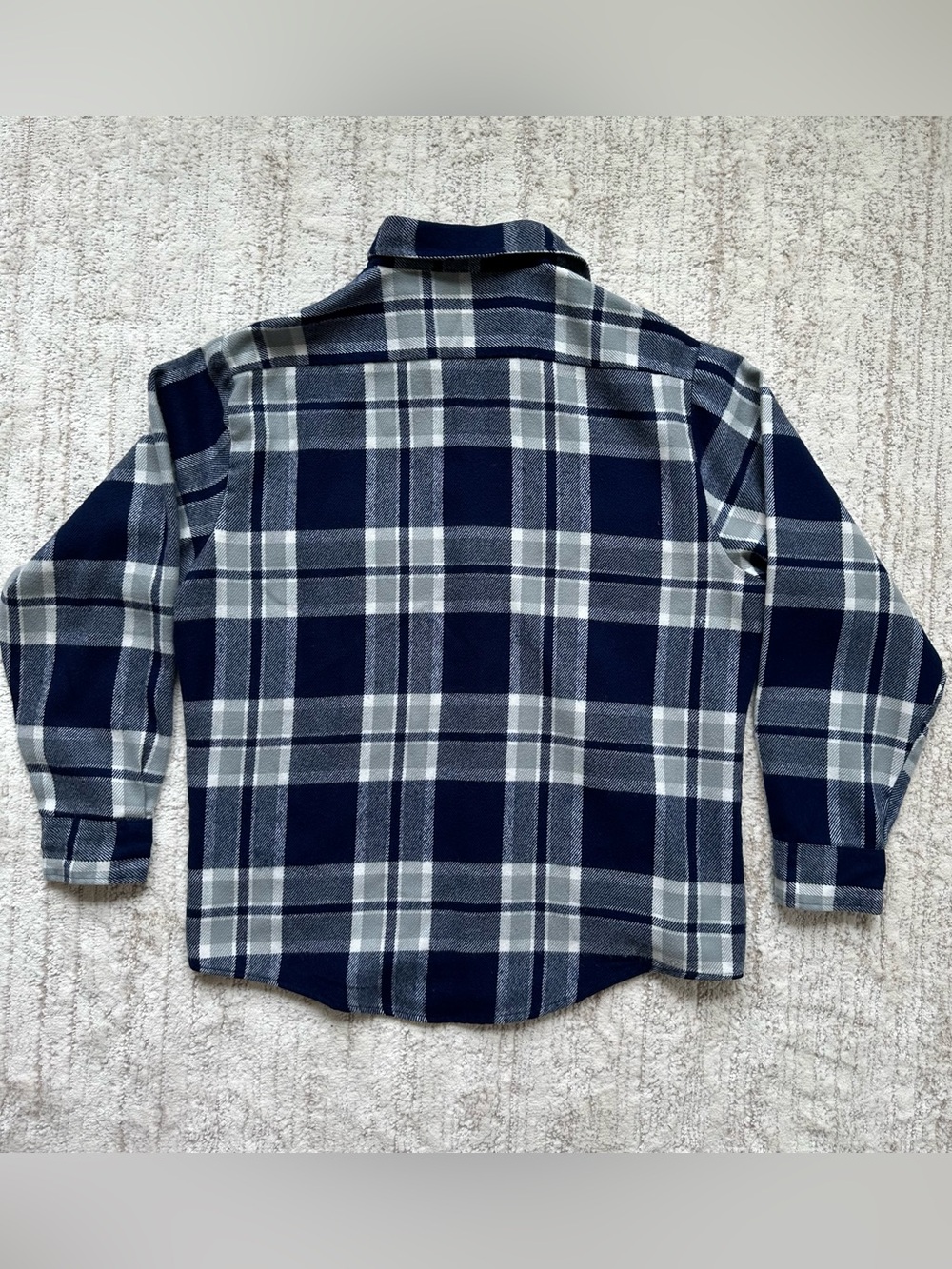 Vintage SEARS Flannel Button Down Shirt Large 16-16 1/2 Men’s 100% Acrylic - Picture 2 of 10